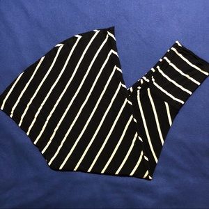 Black/Tan Striped Maxi Skirt